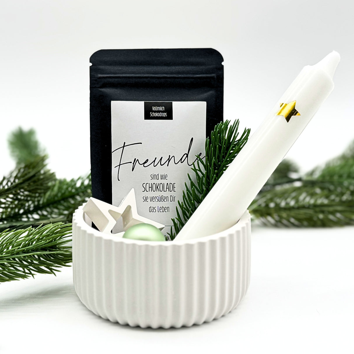 Schokoladen Geschenke Set "Freunde sind wie Schokolade" - Winter/Weihnachten